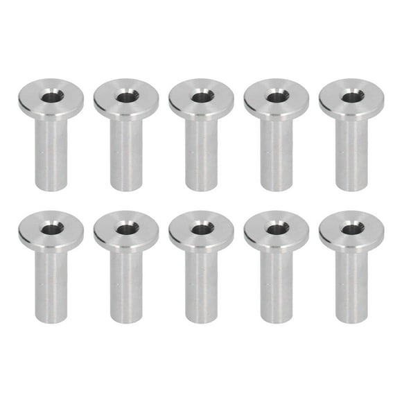 Straight Post Protectors,10Pcs Stainless Steel Protector Cable Railing Protector Sleeves Deck Cable Railing Kits Rugged and Tough