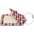 thumbnail image 4 of Rocae Cute Red Crab for Leather Luggage Baggage Tags ID Label Privacy Cover ID Label with Stainless Steel Loop and Address Card, 4 of 5
