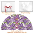 thumbnail image 4 of Yiaed Violets Flowers Print Christmas Tree Skirt , Tree SkirtsTree Mat for Christmas Winter Holiday Indoor Decorations-30", 4 of 7