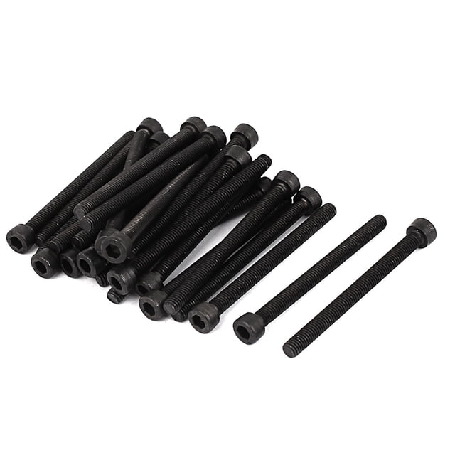 Unique Bargains M5 x 60mm Full Thread Hex Socket Cap Head Screws Bolts 25 Pcs