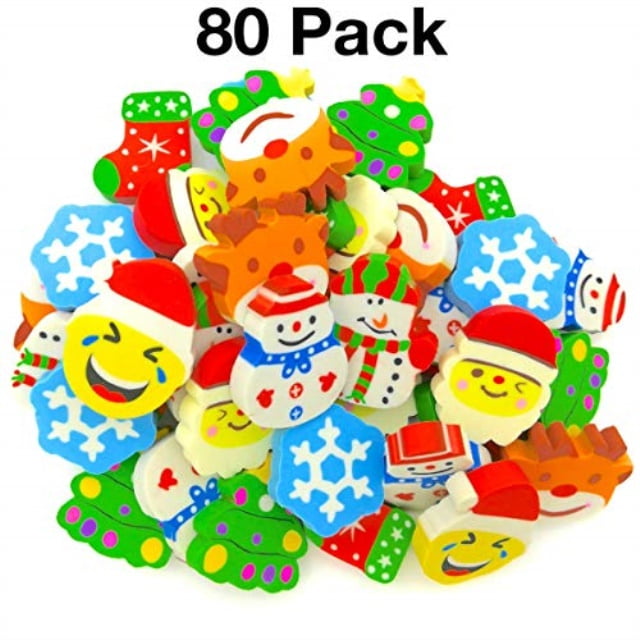 ohill 80 pcs christmas erasers holiday erasers novelty erasers(8