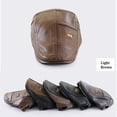 thumbnail image 4 of Boina de cuero PU para hombre, gorro de pico de pato de imitación, gorra Newsboy, gorra de espiga de mediana edad, gorra plana con visera para papá, Otoño e Invierno, 4 of 4