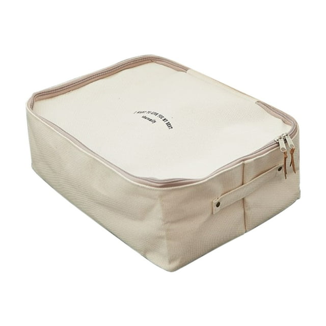 Storage Bag Organizer Canvas Cotton Bed Sheets, Large Storage Bags, Blankets, Winter Storage Bags Clothes Storage Organizer