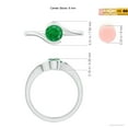 thumbnail image 6 of ANGARA Natural Semi Bezel-Set Solitaire Round Emerald Bypass Engagement Ring in 14K White Gold for Women (Size-5.5mm) | May Birthstone, Anniversary, Jewelry Gift for Women | Natural Emerald Ring, 6 of 10