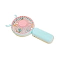 thumbnail image 4 of Mini ventilador portátil de mano, ventilador de refrigeración, recargable por USB, pequeño ventilador de mano, elegante ventilador de maquillaje para Azul, 4 of 9