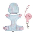 thumbnail image 2 of 3pcs/set, Dog Vest Harness and Leash Set with Cute Poop Bag Holder, No Pull Escape Proof Breathable Mesh Dog Harness,Fit Walking Small Dogs, Cats, 2 of 8