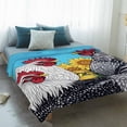 thumbnail image 4 of Blue Rooster Blanket Soft Cozy Warm Throw Blanket for Couch, Plush Fuzzy Flannel Fleece Blankets for Sofa, Watercolor Farmhouse Animals Sunflower Bed Blankets Lightweight Gifts for Women, 32"x48", 4 of 9