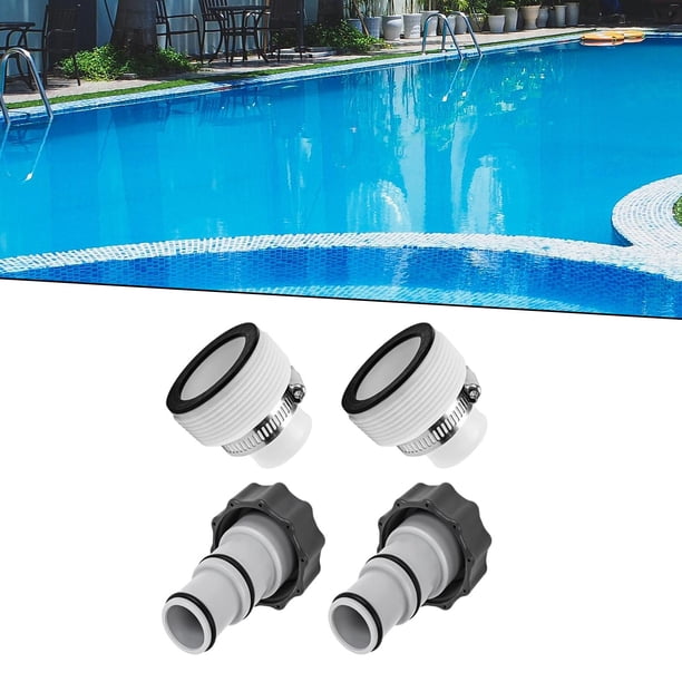Adaptador de Abrazadera Válvula de émbolo Adaptador de drenaje con collares Piezas de piscina Piscina para bomba de agua ada Conjunto B Baoblaze Adaptador de manguera