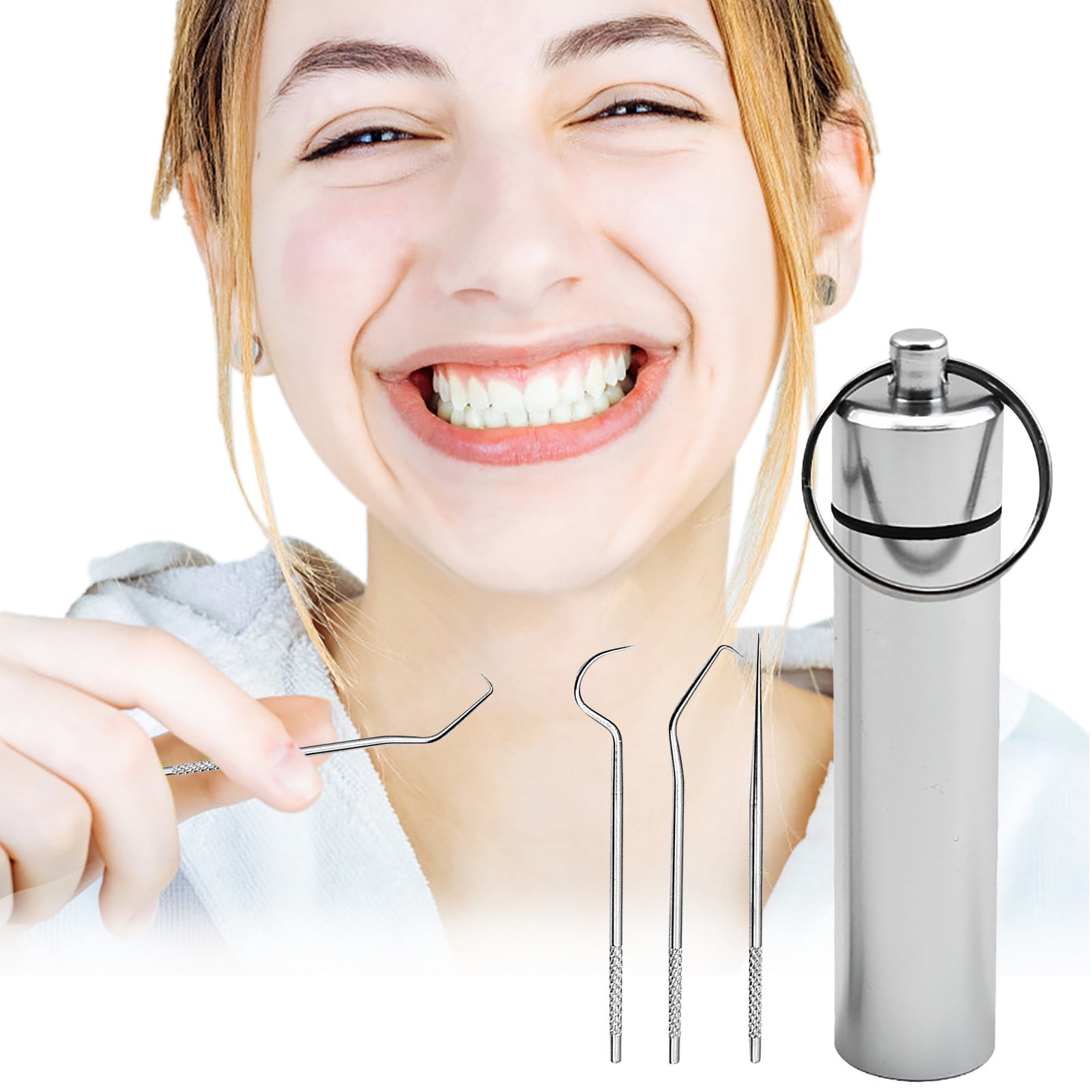 niuredltd tooth care tooth cleaning 3pcs stainless steel tooth hygiene kit tooth tooth scraper