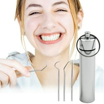 Stainless Steel Probe Scraper Tool Kit with Tweezers for Teeth Cleaning and Oral Hygiene Care 3PCS