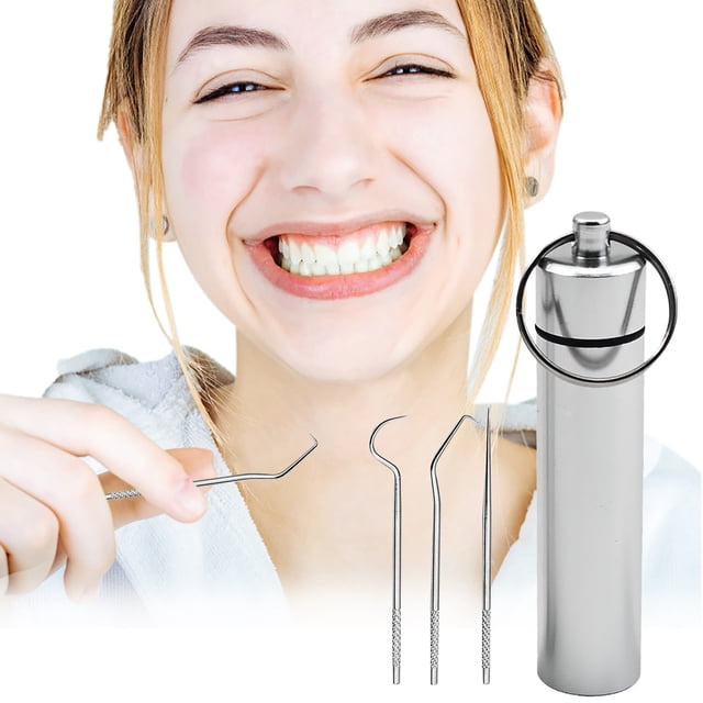 BKER Tooth Care Tooth Cleaning 3pcs Stainless Steel Tooth Hygiene Kit Tooth Tooth Scraper Probe Tweezers Tool