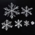 thumbnail image 5 of chaungfeng 1 Pack Christmas Snowflake Ornaments, Plastic Glitter Snowflakes Ornaments for Xmas Tree Decorations, White, 5 of 8