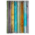 thumbnail image 1 of YUSDECOR Rideau de Douche Motif Rayures Verticales Rétro Colorées en Polyester 48x72 Pouces, 1 of 3