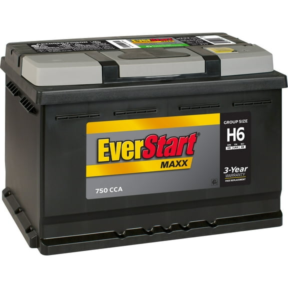 EverStart Maxx Lead Acid Automotive Battery, Group Size H6 / LN3 / 48 12 Volt, minimum 730 CCA 120 RC