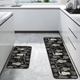 thumbnail image 2 of Cute Black Cat Kitchen Mats Set of 2, Non-Slip Washable Cat Kitchen Mats, Funny Black Cat Rugs for Kitchen, Sink, Laundry Room, Bathroom, Home Decoration, Gift for Cat Lovers, 17x30+17x47In, 2 of 6