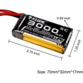 thumbnail image 2 of LiteBee Lipo Battery 7.4V 3000mAh 2S W/ XT30 Connector for Radio Master TX16S Hall Jumper RC Transmitter Helicopter Boat, 2 of 7