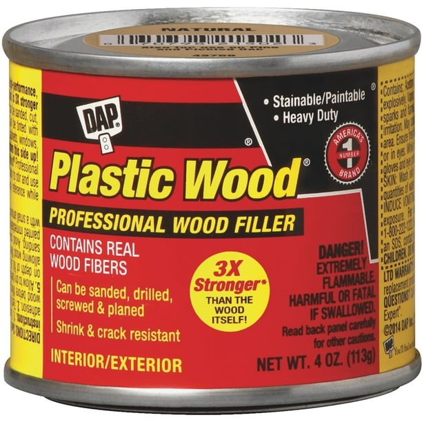 DAP Plastic Wood 21412 Wood Filler, Paste, Strong Solvent, White, 4 oz