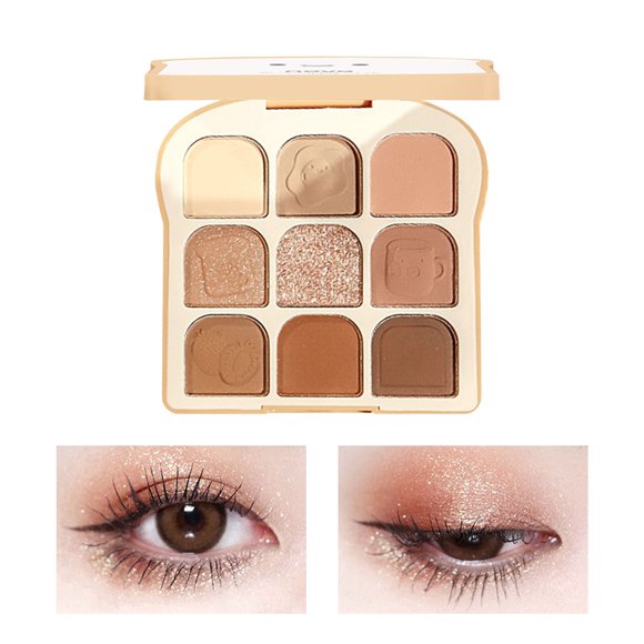 Eyeshadow Beautiful Makeup Sunny Soft Eye Shadow Dish Powder Blusher One Nine Color Eye Shadow Earth Color, Eyeshadow for Women