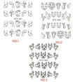 thumbnail image 4 of Cartoon Animal Line Drawing Nail Simple line draw nail Stickers DIY Fake Full Nail Tip Decals Beauty Art Tools, 4 of 9