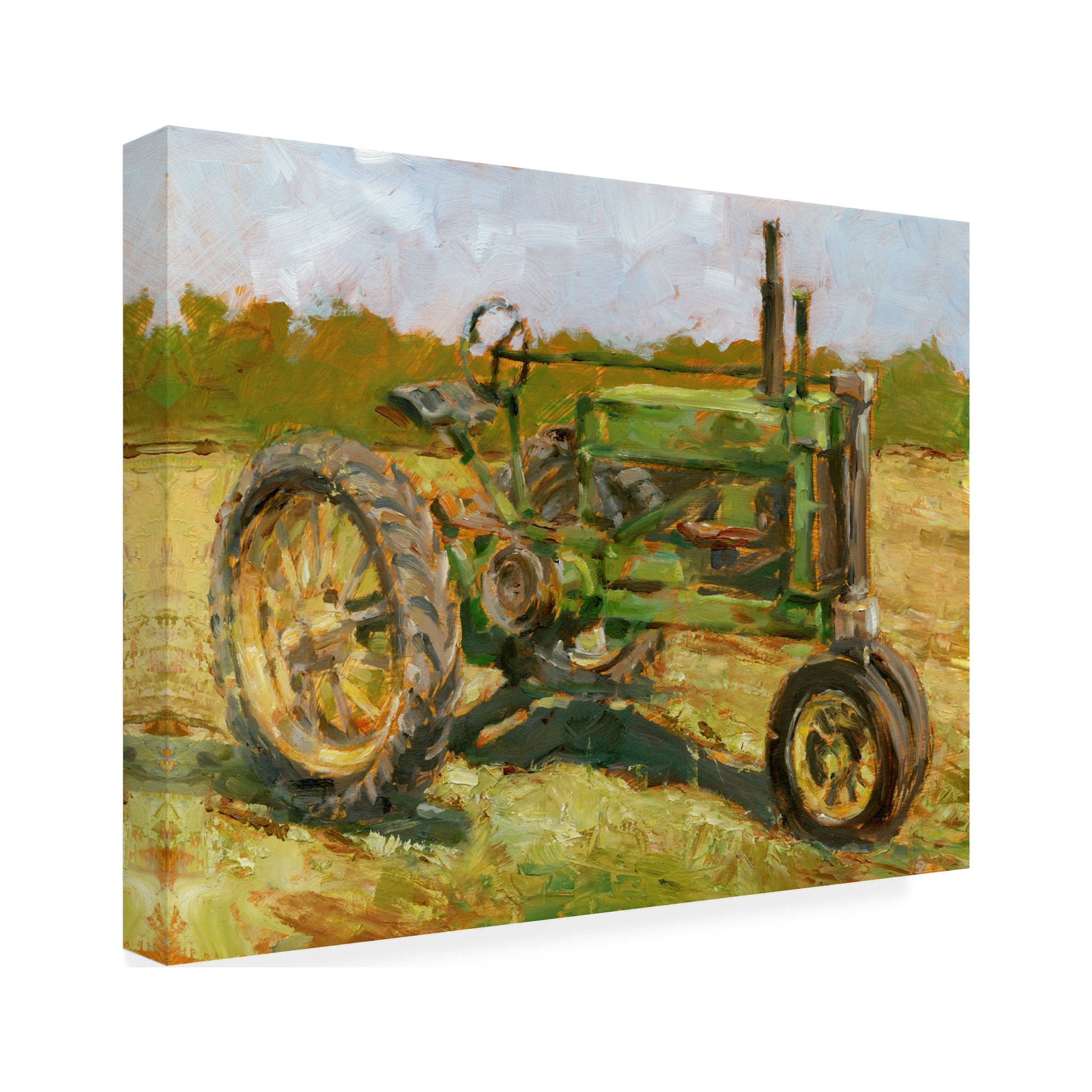 Ethan Harper 'Rustic Tractors I' Canvas Art