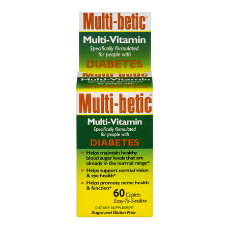 Multi-Betic Diabetes Multivitamin Tablets, 60 Ct (Best Vitamins For Diabetes 2)