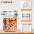 thumbnail image 4 of Juego de botes de vidrio ComSaf Airtight 750 ml (25 oz) x 6 para cocina, 4 of 8