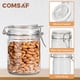 thumbnail image 4 of Juego de botes de vidrio ComSaf Airtight 750 ml (25 oz) x 6 para cocina, 4 of 8