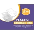 thumbnail image 6 of YBM Home Plastic Storage Bin Organizer, 13.1"x9.4"x5.6", Clear, Medium, 6 of 10