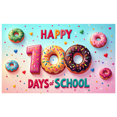 thumbnail image 3 of School 100 Days Celebration Backdrop Banner Colorful Party Supplies Background Photography Props Happy Days Decorations Classroom Event Decor, 3 of 4