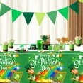 thumbnail image 5 of Kumdkd St. Patrick's Day Tablecloth 54x108ines, Waterproof Plastic Party Table Cover for Holiday Decor, Shamrock Themed Indoor Outdoor Use, Fits 8-10 People, Green White Gold, 5 of 5
