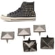 thumbnail image 5 of Rival de Cuero 100pcs Pirámide Cuadrado Punk Punk Rivets 4 Claw Metal, 5 of 7
