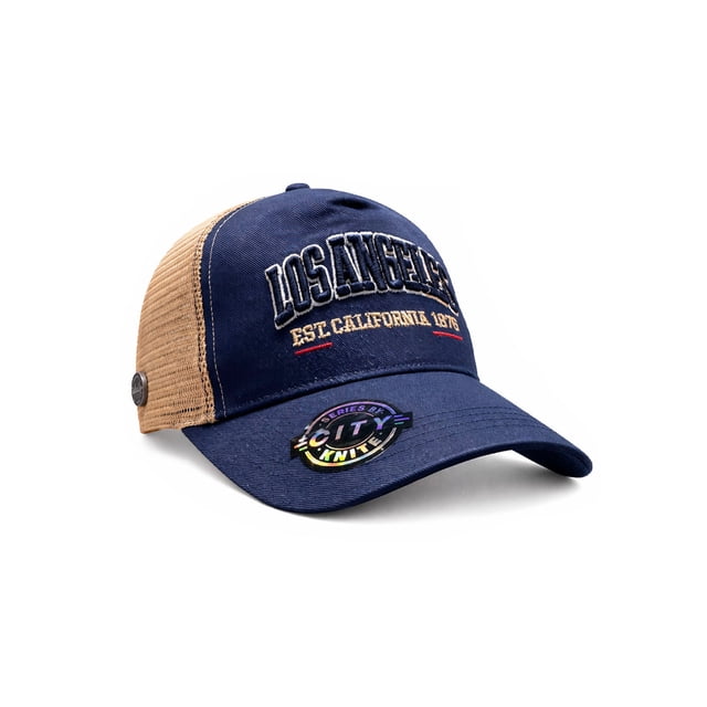 Knite Gorra Trucker Hombre de Malla Transpirable Los Angeles California Azul