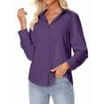 thumbnail image 6 of Vividaire Women's Shirts Casual Button Down Long Sleeve Wrinkle Free Blouse, 6 of 12