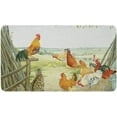 thumbnail image 2 of Bamabau Sunflower Rooster Hen Door Mat Set of 2 Indoor Elegant, 2 of 6