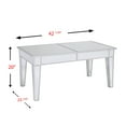 thumbnail image 3 of Ember Interiors Illusions Mirrored Rectangle Coffee Table, Silver, 3 of 19
