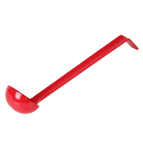 Excellante 10.5" 1 oz one piece polycarbonate ladle, red color, comes in each