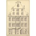 thumbnail image 2 of Andreas Schneidmann 17x24 Gold Ornate Framed and Double Matted Museum Art Print Titled - Drawing for the Street Elevation of a Town House (1729), 2 of 4