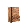 thumbnail image 4 of 51" Brown Solid Wood Live Edge Five Drawer Standard Chest, 4 of 4