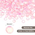 thumbnail image 2 of Uxcell Loose Sequins 4200Pcs Silver Backed Cup Embroidery Sequins for Jewelry Making Crafts Sewing, AB Pink, 2 of 6