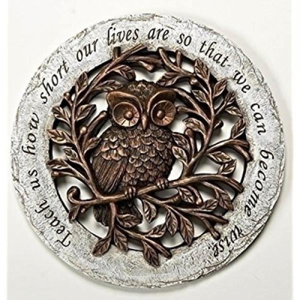 Wise Owl Bronze Tree Limbs 12 inch Resin Stone Decorative Stepping