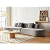 thumbnail image 3 of US Pride Furniture 132.3 inch Large Size Half Moon Design Curved 6-Seat Sofa with High-Density Foam Filled Gray, 3 of 5