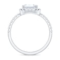 thumbnail image 2 of Rosec Jewels Certified Moissanite Emerald Cut Engagement Ring - Moissanite Halo Ring for Women (7X9 mm, D-VS1 Grade), 925 Sterling Silver, US 4.00, 2 of 8
