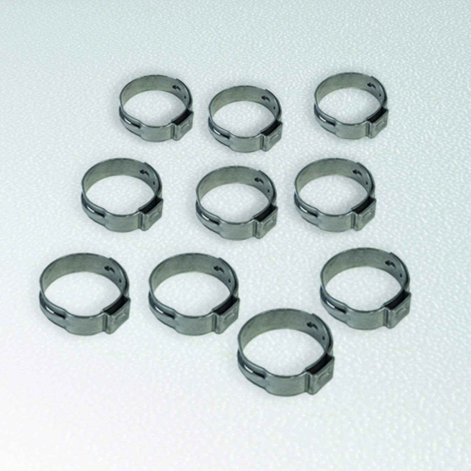 Oetiker Style Pinch Clamps Pex Cinch Rings, 5/8 INCH, Stainless Steel Pack of 10