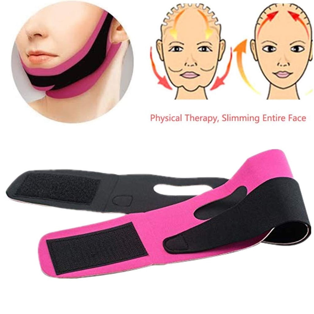 Generic Elastic Face Slimming Bandage V Line Face Shaper Women Chin Cheek  Lift Up Belt Facial Massage S