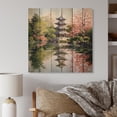 thumbnail image 2 of Designart "Asian Art peaceful Pagoda V" Asian Print on Natural Pine Wood, 2 of 5