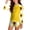 Yellow, variant on HAOTAGS Girls Swimsuit 10-12,Elastic Waist Long Sleeve Sun Protection Rash Guard Two Piece Bathing Suit Pink