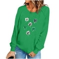 thumbnail image 4 of SELONE Cute Oversized Sweatshirts for Women St. Patricks Day Long Sleeve Crewneck Tops Patterned Pullover Raglan Clothes, 4 of 5