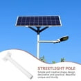 thumbnail image 3 of PTOOTP Solar Light Arm Street Light Pole White Steel 1 Set, 3 of 8