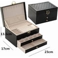 thumbnail image 5 of Gamvdout Jewelry Box with Watch Pillow 3-Layer Large Capacity Jewelry Casket Jewelry Organizer, 5 of 6