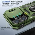 thumbnail image 5 of for iPhone 14 Pro Case with Slide Camera Cover，Built-in 360° Magnetic Rotate Ring Stand Magnetic Military Grade Shockproof Protective Case for Women and Men-Olive Green, 5 of 11